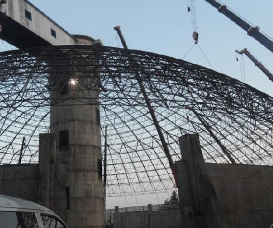 句容网架分条或分块安装法